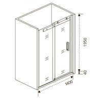 Душевая дверь в нишу Good Door Galaxy WTW-140-C-CH, 140 х 195 см, стекло прозрачное, хром, ГЛ00010