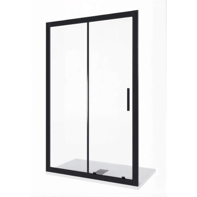 Душевая дверь Good Door Cofe WTW-110-C-B, 110 х 190 см, стекло прозрачное, профиль черный, КФ00010