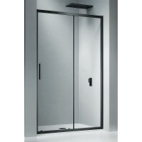 Душевая дверь Good Door Cofe WTW-110-C-B, 110 х 190 см, стекло прозрачное, профиль черный, КФ00010