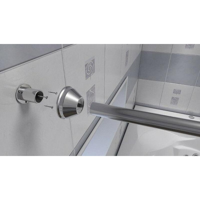 Карниз для ванны Bas КЗ00011, 170 см, прямой, хром