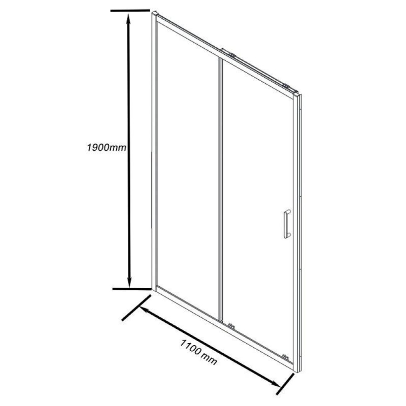 Душевая дверь Good Door Cube WTW-110-C-CH, КУ00011, 110 см, стекло прозрачное, профиль хром
