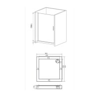 Душевая дверь в нишу Good Door Mokka DR-80-C-WE, 80 х 185 см, стекло прозрачное, белый, МК00011