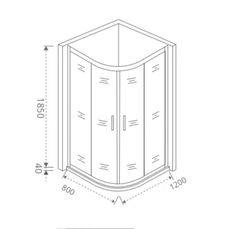 Душевое ограждение Good Door Infinity R-120-C-CH, 120 х 80 х 185 см, стекло прозрачное, хром, ИН00011