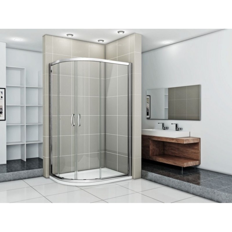 Душевое ограждение Good Door Infinity R-120-C-CH, 120 х 80 х 185 см, стекло прозрачное, хром, ИН00011