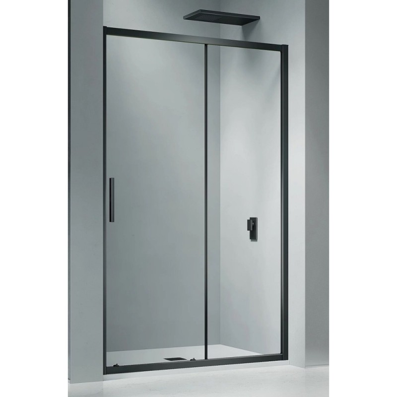 Душевая дверь Good Door Cofe WTW-120-C-B, 120 х 190 см, стекло прозрачное, профиль черный, КФ00011