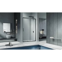 Душевая дверь Good Door Cofe WTW-120-C-B, 120 х 190 см, стекло прозрачное, профиль черный, КФ00011