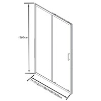 Душевая дверь Bas Cube WTW-120-C-CH 120 см, профиль хром, стекло прозрачное, КУ00012