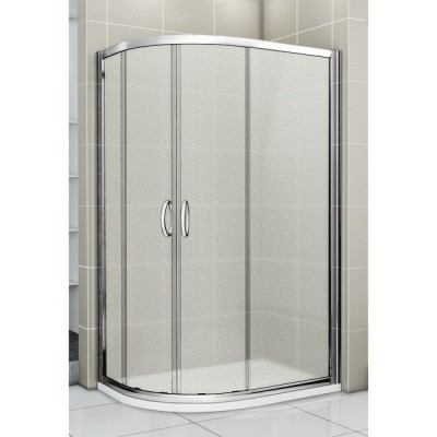 Душевое ограждение Good Door Infinity R-120-G-CH, 120 х 80 х 185 см, стекло матовое Грейп, хром, ИН00012