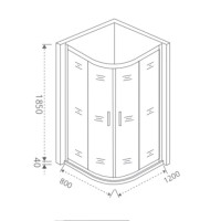 Душевое ограждение Good Door Infinity R-120-G-CH, 120 х 80 х 185 см, стекло матовое Грейп, хром, ИН00012