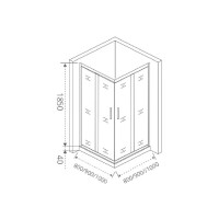 Душевой уголок Good Door Neo CR-100-C-CH, 100 х 100 х 185 см, стекло прозрачное, профиль хром, НЕ00012