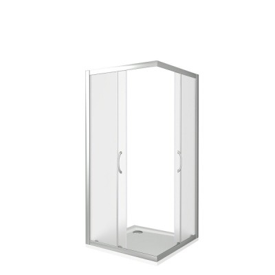 Душевой уголок Good Door Neo CR-100-C-CH, 100 х 100 х 185 см, стекло прозрачное, профиль хром, НЕ00012