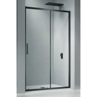 Душевая дверь Good Door Cofe WTW-130-C-B, 130 х 190 см, стекло прозрачное, профиль черный, КФ00012