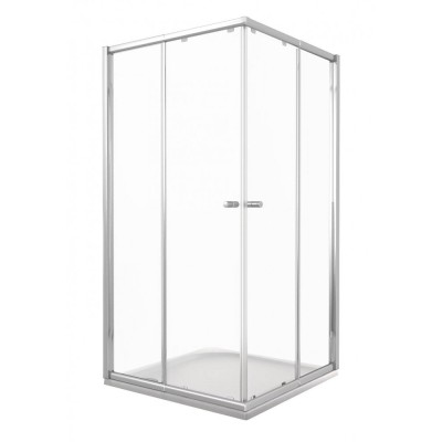 Душевое ограждение Good Door Lira CR-80-C-CH, 80 х 80 х 185 см, стекло прозрачное, профиль хром, ЛИ00012