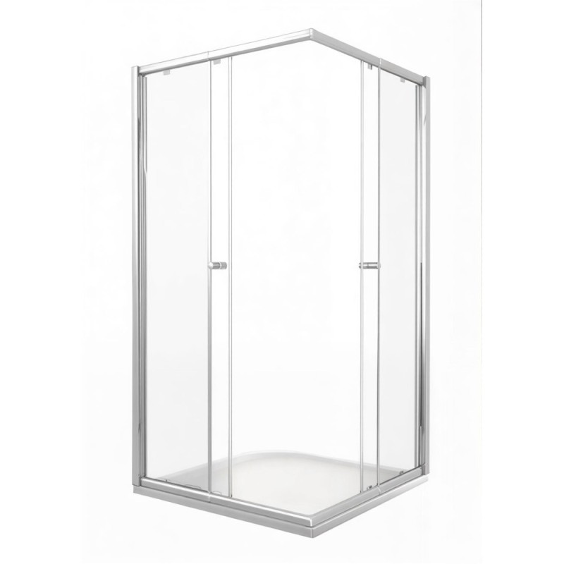 Душевое ограждение Good Door Lira CR-80-C-CH, 80 х 80 х 185 см, стекло прозрачное, профиль хром, ЛИ00012
