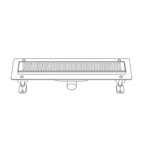 Дренажный канал Good Door ТЛ00013, 35 см, с решёткой, серый