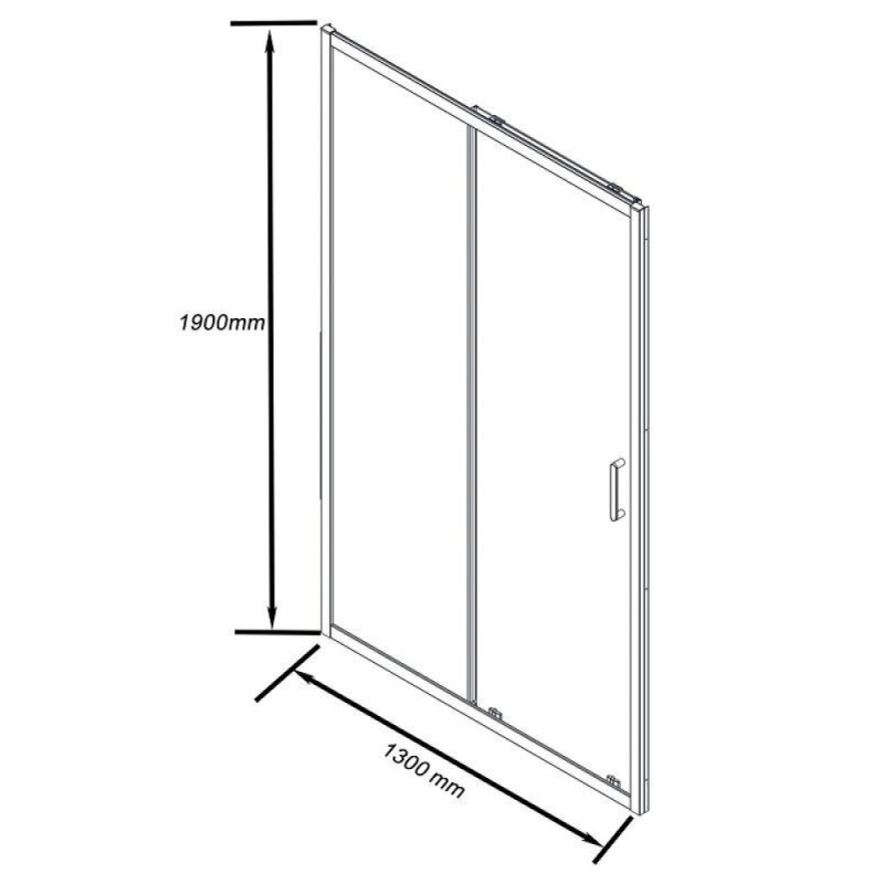 Душевая дверь Good Door Cube WTW-130-C-CH, КУ00013, 130 см, стекло прозрачное, профиль хром