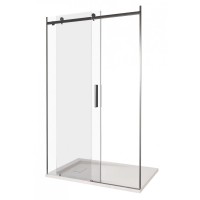 Душевая дверь Good Door Galaxy WTW-110-C-B, 110 х 195 см, стекло прозрачное, профиль черный, ГЛ00013
