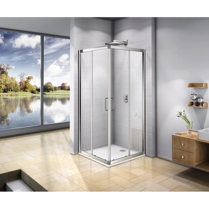 Душевой уголок Good Door Neo CR-90-C-CH, 90 х 90 х 185 см, стекло прозрачное, профиль хром, НЕ00013