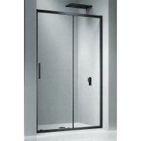 Душевая дверь Good Door Cofe WTW-140-C-B, 140 х 190 см, стекло прозрачное, профиль черный, КФ00013