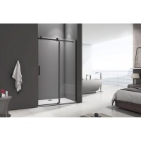 Душевая дверь Good Door Galaxy WTW-130-C-B, 130 х 195 см, стекло прозрачное, профиль черный, ГЛ00014