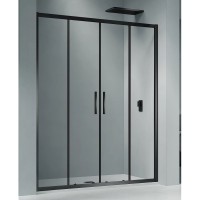 Душевая дверь Good Door Cofe WTW-TD-150-C-B, 150 х 190 см, стекло прозрачное, профиль черный, КФ00014
