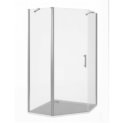 Душевое ограждение Good Door Mokka PNT-90-C-WE, 90 х 90 х 185 см, стекло прозрачное, профиль белый, МК00014