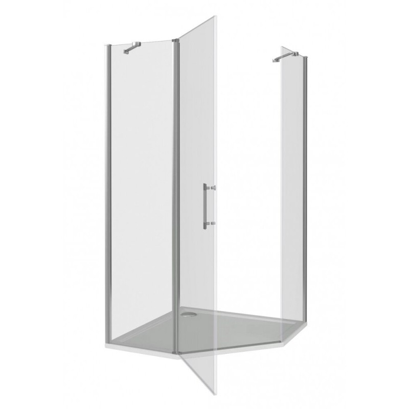 Душевое ограждение Good Door Mokka PNT-90-C-WE, 90 х 90 х 185 см, стекло прозрачное, профиль белый, МК00014