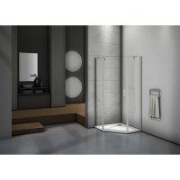 Душевое ограждение Good Door Mokka PNT-90-C-WE, 90 х 90 х 185 см, стекло прозрачное, профиль белый, МК00014