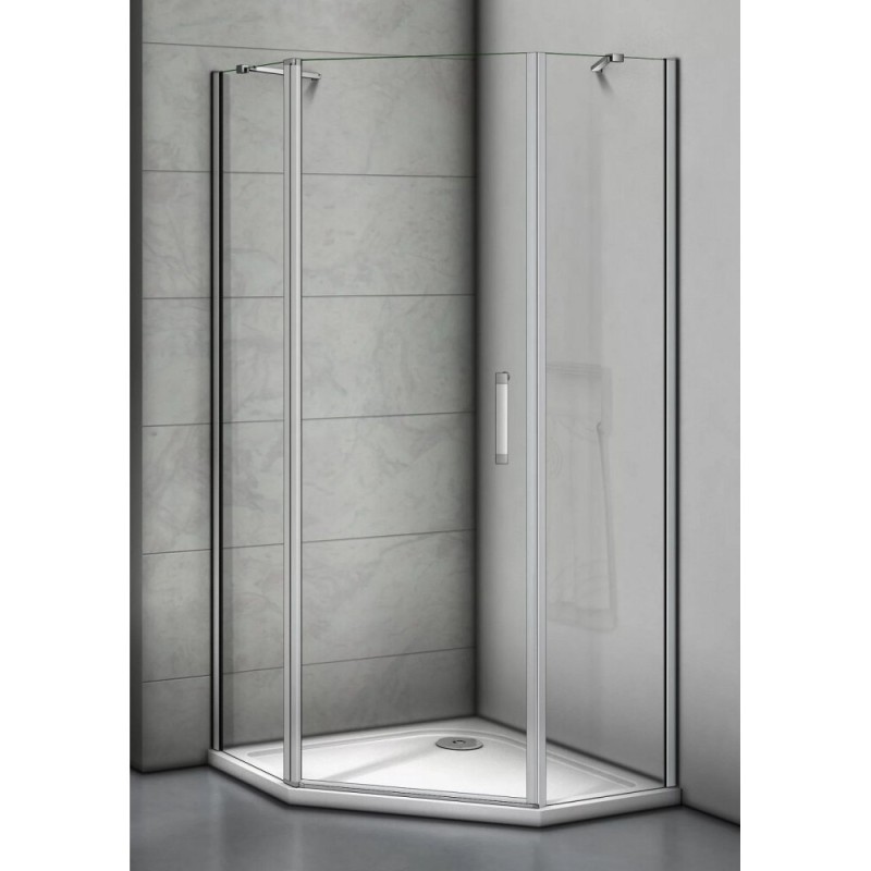 Душевое ограждение Good Door Mokka PNT-90-C-WE, 90 х 90 х 185 см, стекло прозрачное, профиль белый, МК00014