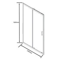 Душевая дверь Good Door Cube WTW-150-C-CH, КУ00015, 150 см, стекло прозрачное, профиль хром