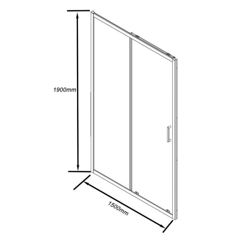 Душевая дверь Good Door Cube WTW-150-C-CH, КУ00015, 150 см, стекло прозрачное, профиль хром