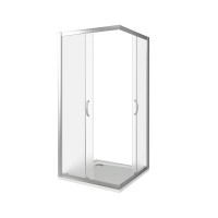 Душевое ограждение Good Door Infinity CR -80-G-CH, 80 х 80 х 185 см, стекло матовое Грейп, хром, ИН00015