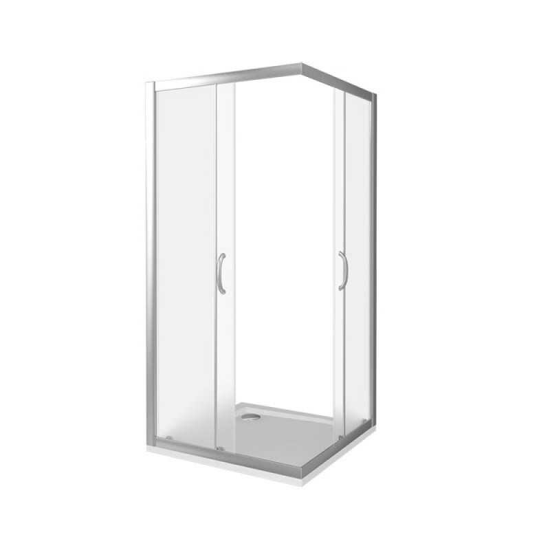 Душевое ограждение Good Door Infinity CR -80-G-CH, 80 х 80 х 185 см, стекло матовое Грейп, хром, ИН00015