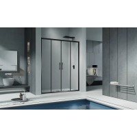 Душевая дверь Good Door Cofe WTW-TD-160-C-B, 160 х 190 см, стекло прозрачное, профиль черный, КФ00015