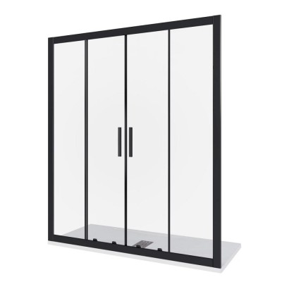 Душевая дверь Good Door Cofe WTW-TD-160-C-B, 160 х 190 см, стекло прозрачное, профиль черный, КФ00015