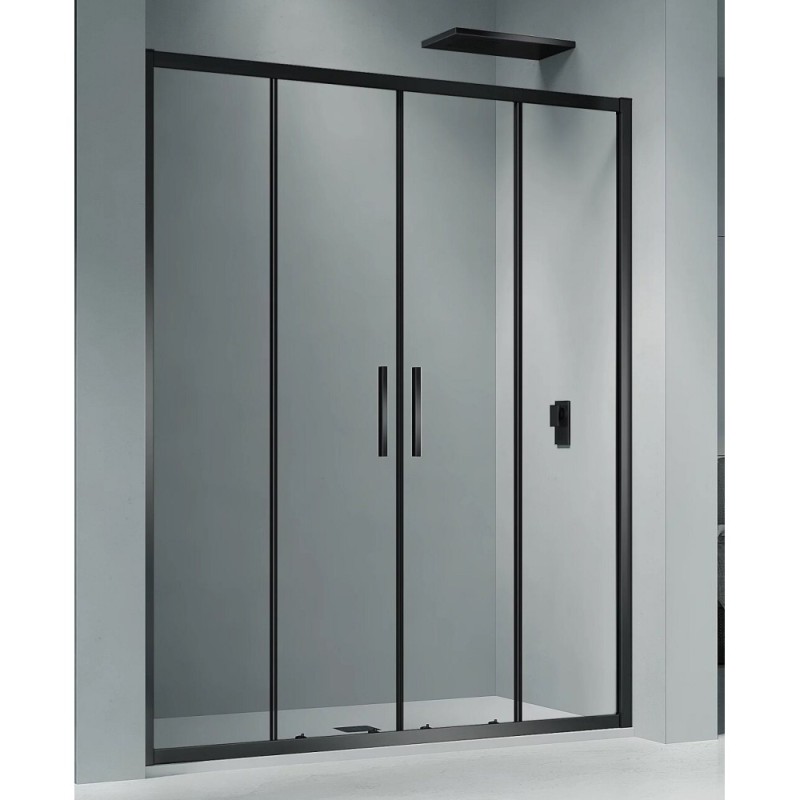 Душевая дверь Good Door Cofe WTW-TD-160-C-B, 160 х 190 см, стекло прозрачное, профиль черный, КФ00015