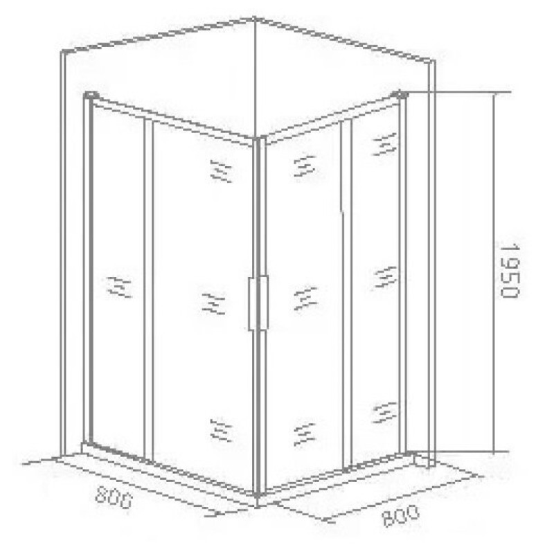 Душевое ограждение Good Door Idea CR-80-C-CH, 80 х 80 x 195 см, стекло прозрачное, профиль хром, ИД00015