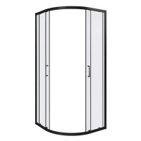 Душевой уголок Good Door Cube R-80-C-B, КУ00016, 80 х 80 см, стекло прозрачное, профиль чёрный