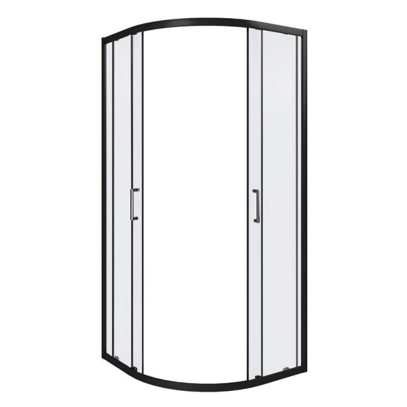 Душевой уголок Good Door Cube R-80-C-B, КУ00016, 80 х 80 см, стекло прозрачное, профиль чёрный