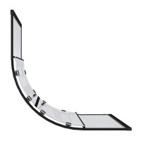 Душевой уголок Good Door Cube R-80-C-B, КУ00016, 80 х 80 см, стекло прозрачное, профиль чёрный