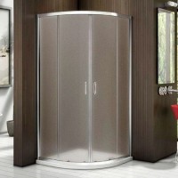 Душевое ограждение Good Door Latte R -90-G-WE, 90 х 90 х 185 см, стекло матовое Грейп, белый, ЛА00016