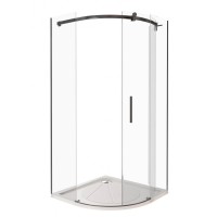Душевое ограждение Good Door Galaxy R-90-C-B, 90 х 90 х 195 см, стекло прозрачное, профиль черный, ГЛ00016