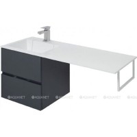 Раковина-столешница Aquanet Фортуна НФ-00016403/НФ-00014860, 241768/241769, 120 см, левая/правая, искусственный камень, белая