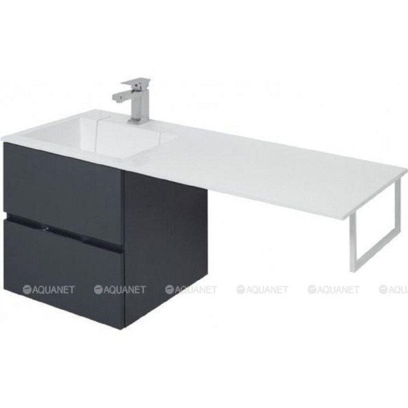 Раковина-столешница Aquanet Фортуна НФ-00016403/НФ-00014860, 241768/241769, 120 см, левая/правая, искусственный камень, белая