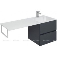 Раковина-столешница Aquanet Фортуна НФ-00016403/НФ-00014860, 241768/241769, 120 см, левая/правая, искусственный камень, белая