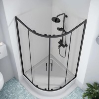 Душевой уголок Good Door Cube R-90-C-B, КУ00017, 90 х 90 см, стекло прозрачное, профиль чёрный