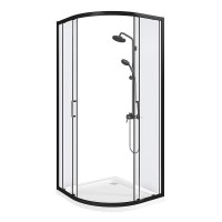 Душевой уголок Good Door Cube R-90-C-B, КУ00017, 90 х 90 см, стекло прозрачное, профиль чёрный