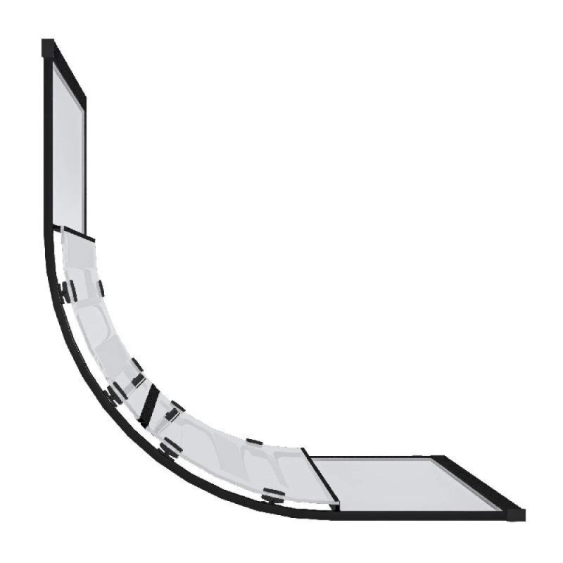 Душевой уголок Good Door Cube R-90-C-B, КУ00017, 90 х 90 см, стекло прозрачное, профиль чёрный