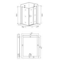 Душевой уголок Good Door Pandora WCD130*90, ПД00017, 130 х 90 см, стекло прозрачное, профиль хром