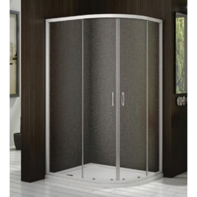 Душевое ограждение Good Door Latte R -100-G-WE, 120 х 80 х 185 см, стекло матовое Грейп, белый, ЛА00017